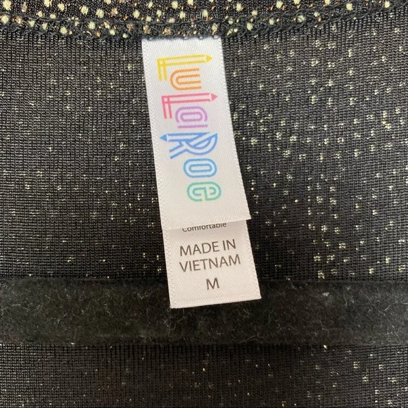 LuLaRoe Women’s M Medium Glitter Sparkle Short Sleeve Tee Top Hi Low Hem Tunic - Picture 2 of 7